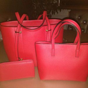 Red 3 Piece Purse Set